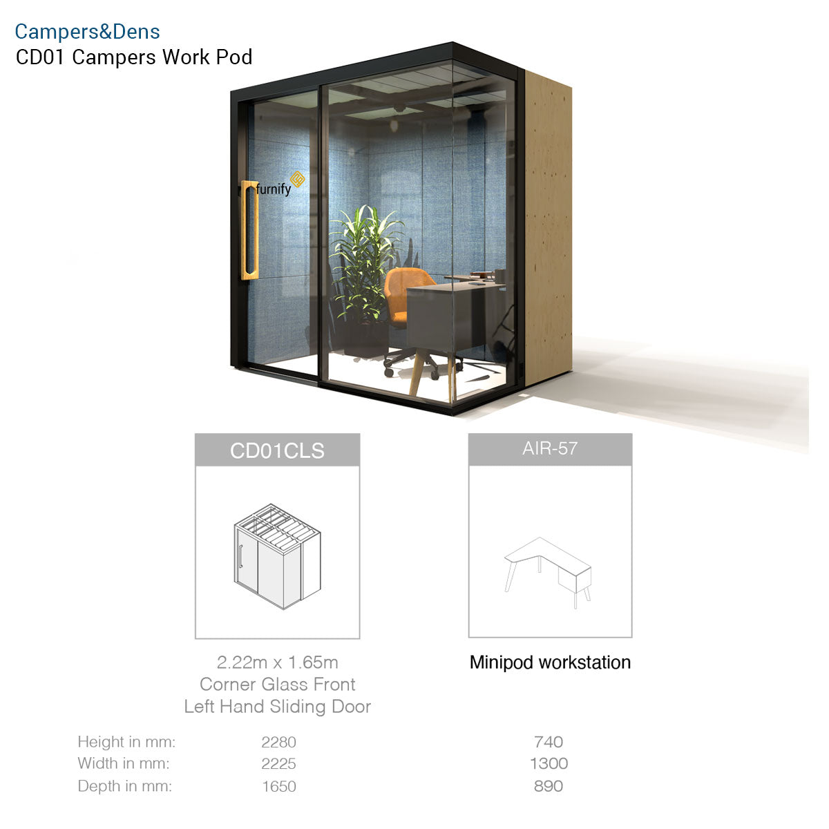 CD01 Campers Work Pod