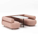 Wunderwall Rolo Banquette Seating With Marble Table