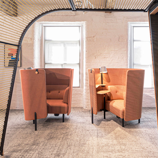 Orangebox Diggs Focus Work Booth Chairs in an Office
