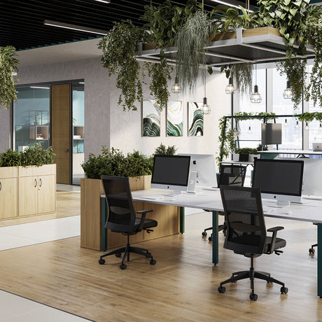 Cupboard Planter Short Used as End of Desk Storage