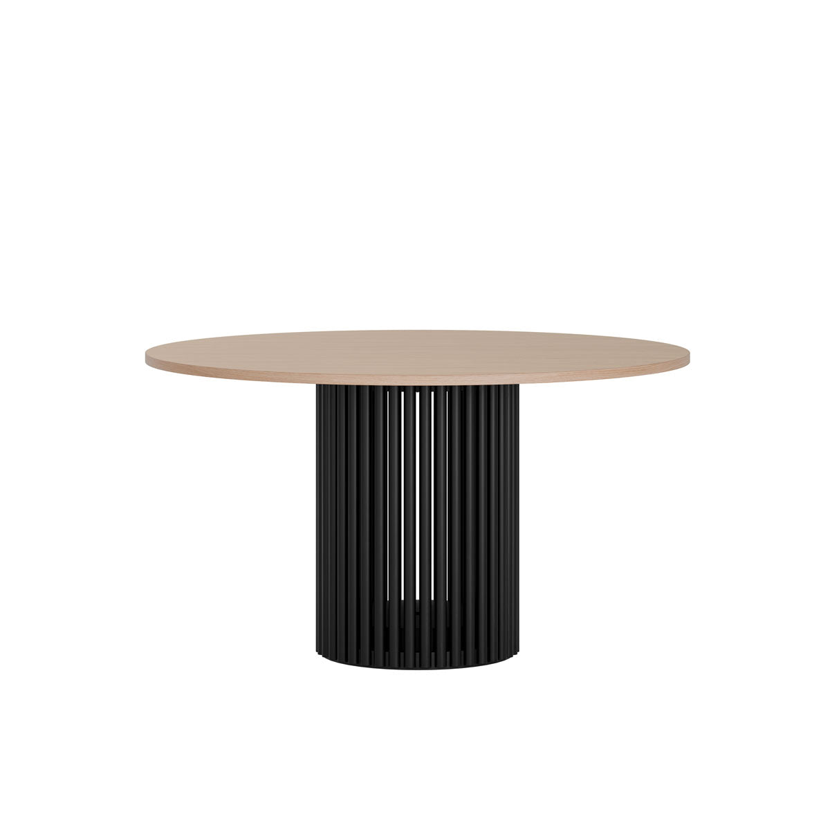 Opera Round Meeting Table Black Base Ash Top