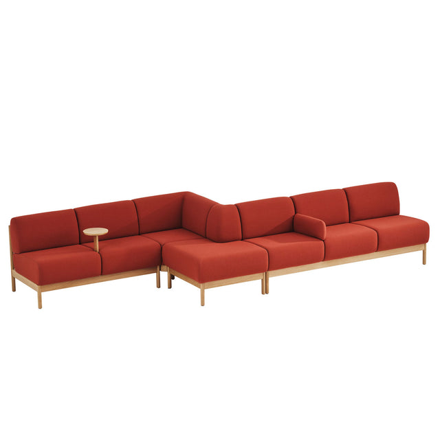Soigne Modular Sofa in Red Fabric
