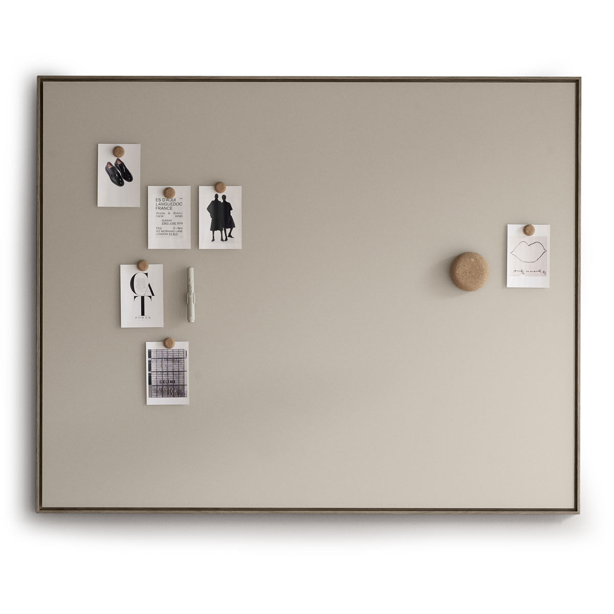 Area Oak Framed Glass Whiteboard