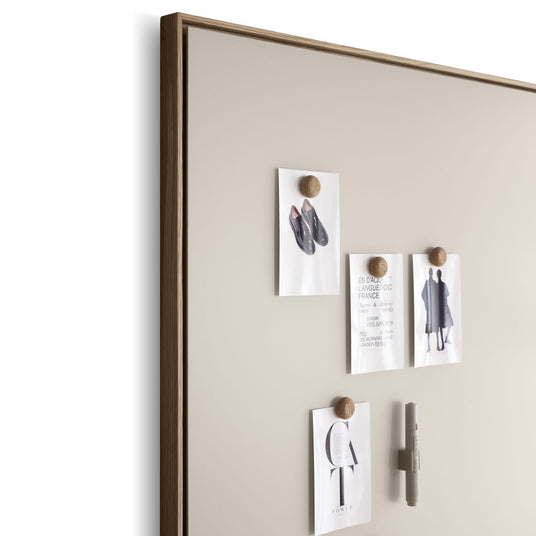 Area Oak Framed Glass Whiteboard