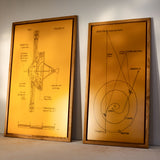 Offset Wall Whiteboard with Solid Oak Frame
