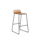 Lolli High Stool With Wooden Seat