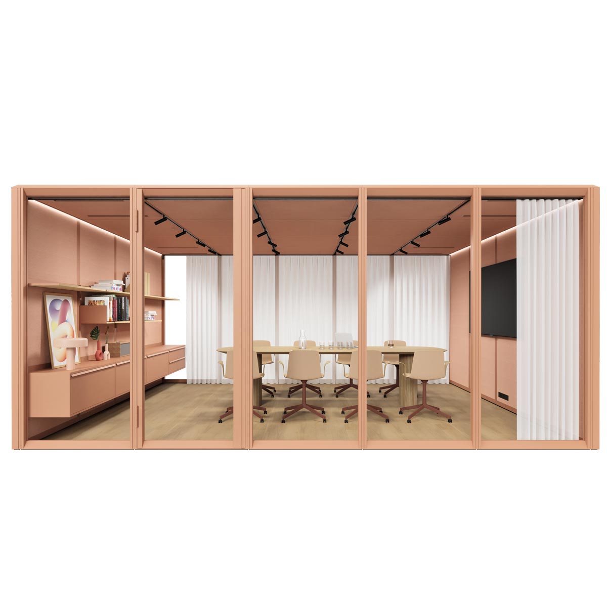 Mute Modular Meet 5x4-p8-v1-c | Large Office Pod – Furnify