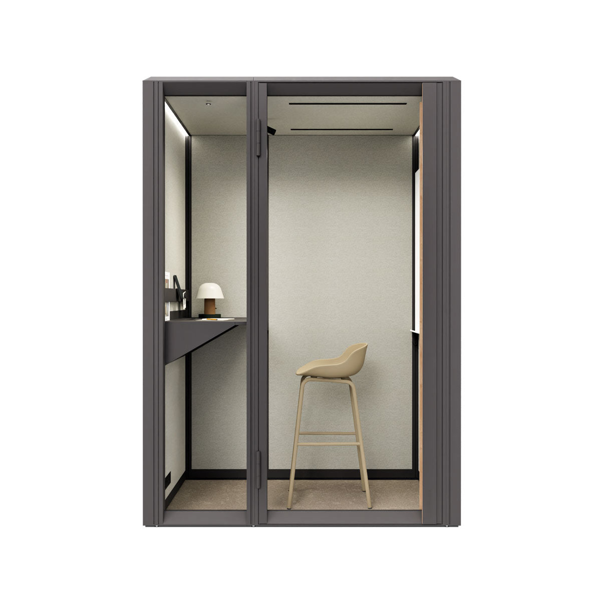 Windowless Work Pod Mute Work Pod 1.5x1 | Acoustic Focus Office Pods – Furnify