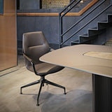 Ray Conference Chair Brown Leather