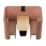 Semi-enclosed acoustic booth seating in open plan office, se:hive Diner 4 person configuration