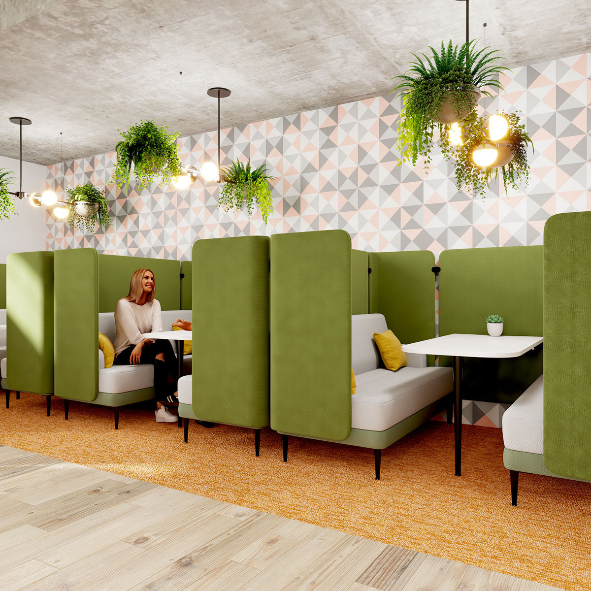 Trinity Seating Booth | Soft Seating with Integrated Power – Furnify