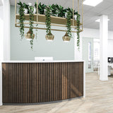 Slatted Curved Reception Desk