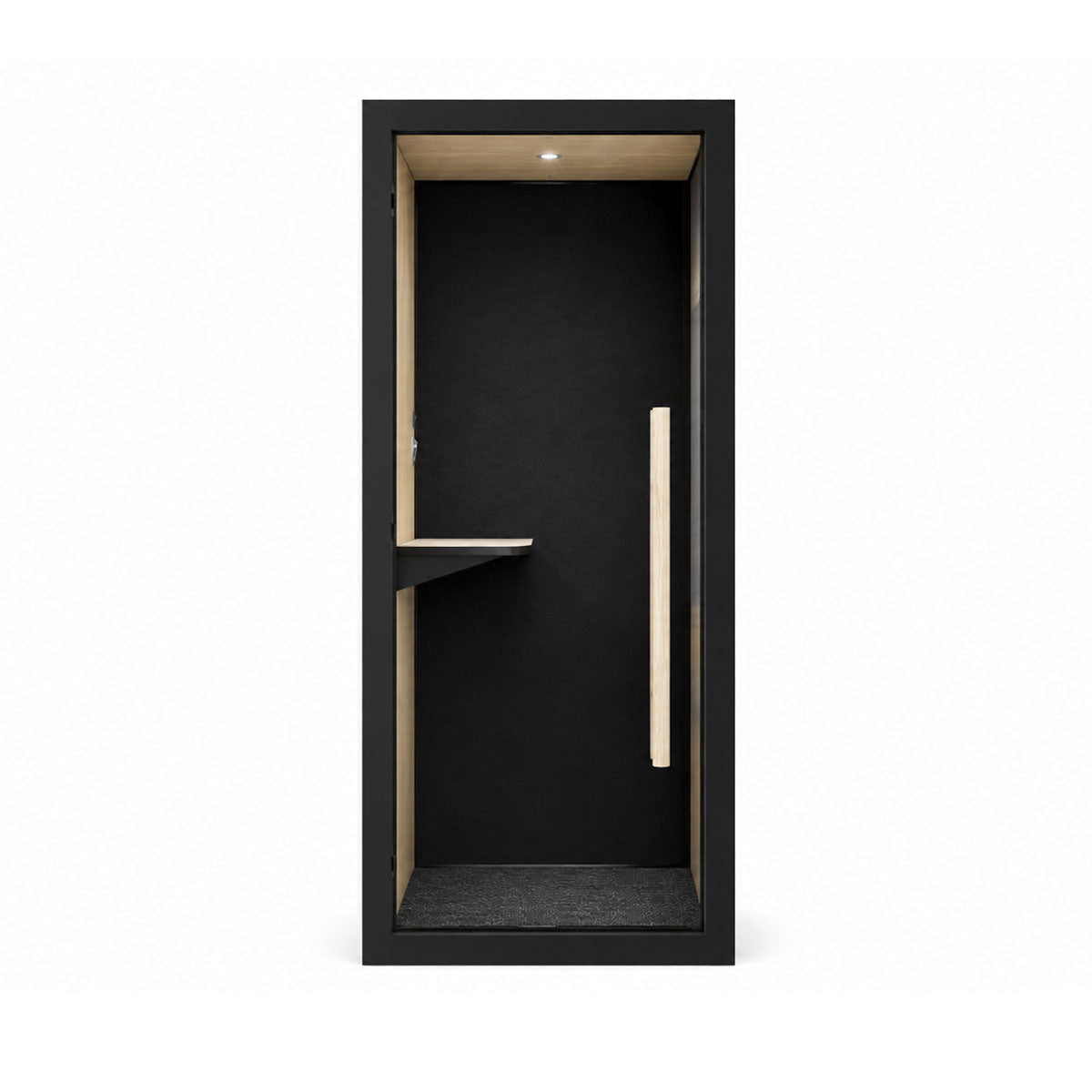 Stave. Phone Booth With Slatted Interior