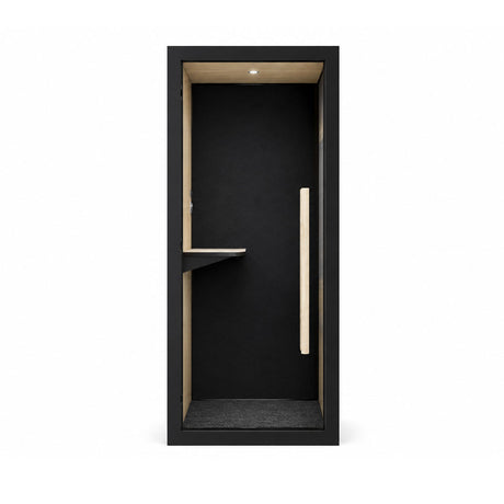 Stave. Phone Booth With Slatted Interior