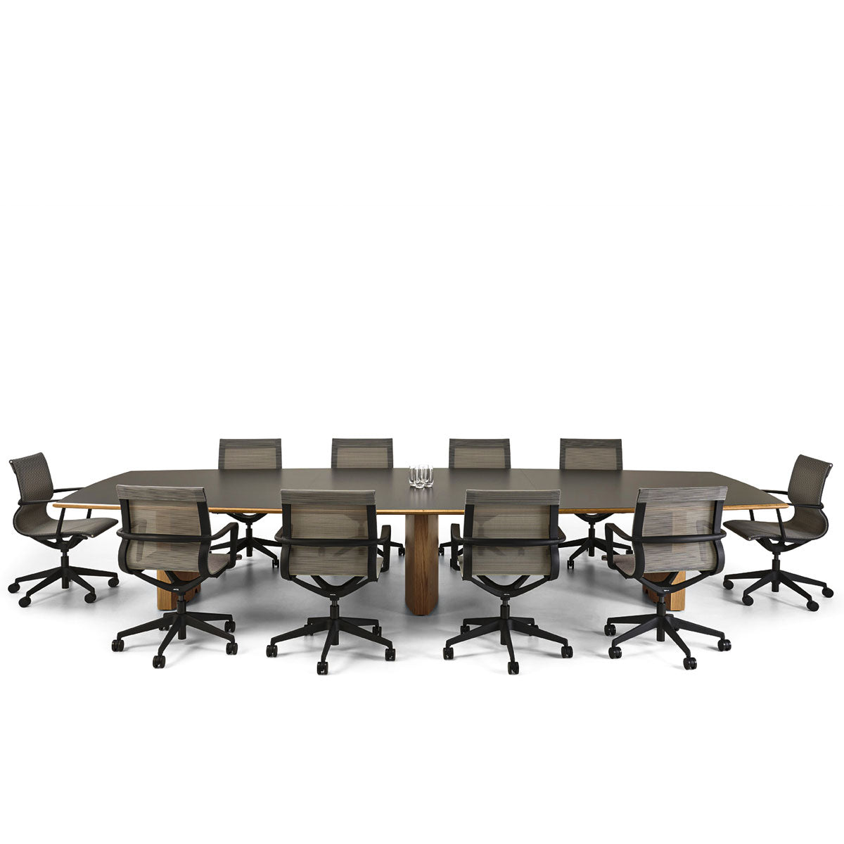 Verco Aerofoil Conference Table WIth A Black Fenix Top Finish