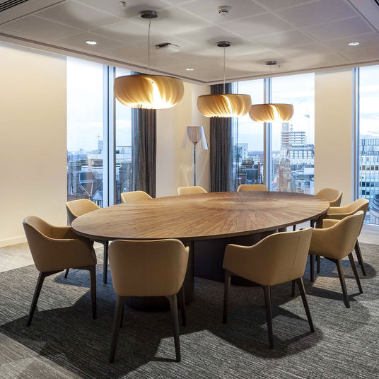 Boardroom Table With Radial Veneer