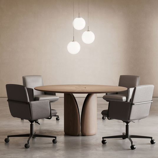 Ethos Solid Wooden Round Meeting Table