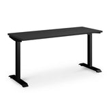 Sit-Stand Solo Desk With Black Frame and Anthracite Top