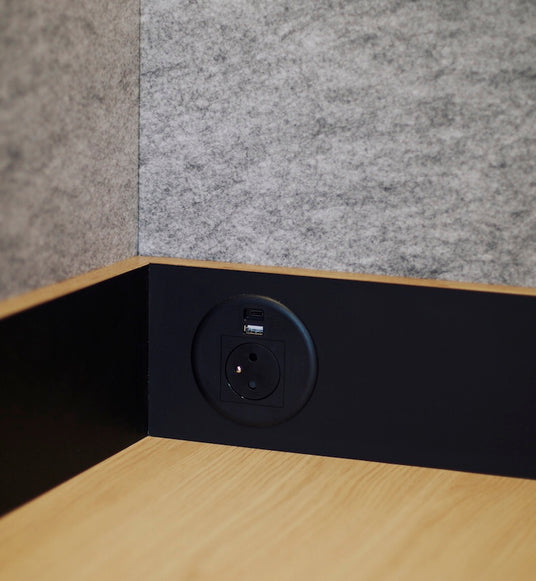 Island Desk Work Pod Integrated Power SOcket and USB A+C Ports